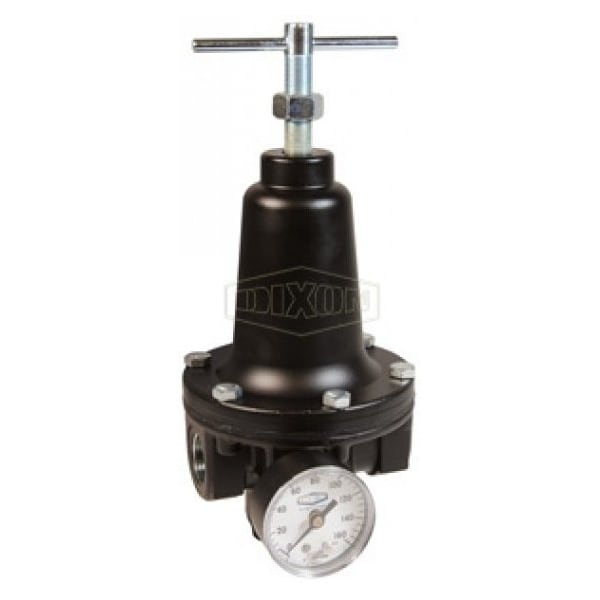 Watts by  Relieving Standard Regulator with GC230 Gauge, 1-1/2 in NPT, 500 SCFM Flow Rate, 2 to 125